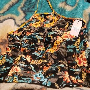 Halter swimsuit tankini top